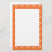 Orange und White Polka Dot Briefpapier (Vorne/Hinten)