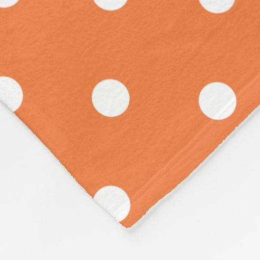 Orange und White Polka Dot Fleecedecke (Ecke)