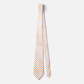 Orange und White Polka Dot Necktie Krawatte (Vorderseite)