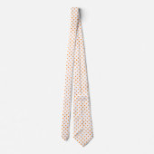 Orange und White Polka Dot Necktie Krawatte (Rückseite)