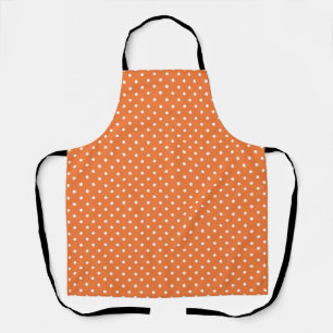 Orange und White Polka Dot Schürze