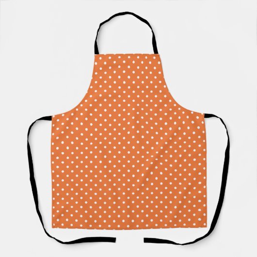 Orange und White Polka Dot Schürze (Vorderseite)