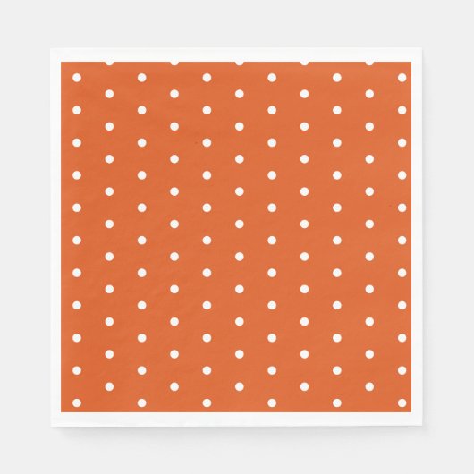 Orange und White Polka Dot Serviette (Vorderseite)