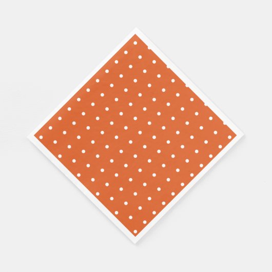 Orange und White Polka Dot Serviette (Ecke)