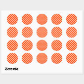 Orange und White Polka Dot Sticker (Blatt)
