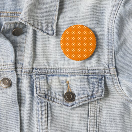 Orange und White Polka Dots Button (Beispiel)