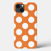 Orange und White Polka Dots Case-Mate iPhone Hülle (Rückseite)