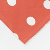 Orange und White Polka Dots Fleecedecke (Ecke)