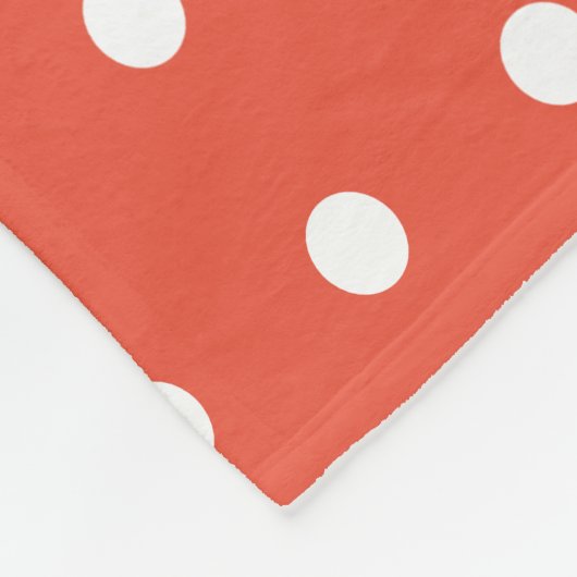 Orange und White Polka Dots Fleecedecke (Ecke)