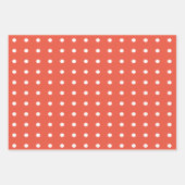 Orange und White Polka Dots Geschenkpapier Set (Vorderseite 3)