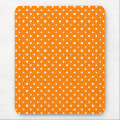 Orange und White Polka Dots Mousepad (Vorne)