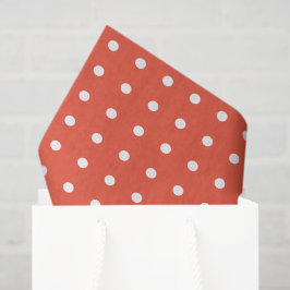 Orange und White Polka Dots Seidenpapier