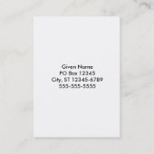 Orange und White Polka Dots Visitenkarte (Rückseite)