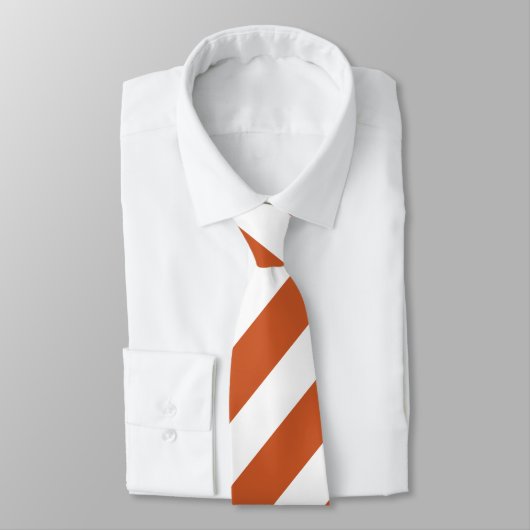 Orange- und White Regimental Strip-Krawatte Krawatte (Gebunden)