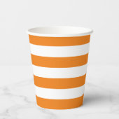 Orange und White Strip Papier Becher (Rückseite)