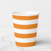 Orange und White Strip Papier Becher (Rechts)