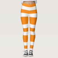 Orange und White Stripes Muster Halloween