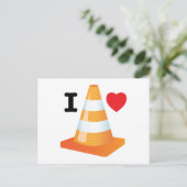 Orange und White Traffic Cones Postcard Postkarte (Stehend Vorderseite)