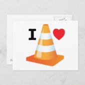 Orange und White Traffic Cones Postcard Postkarte (Vorne/Hinten)
