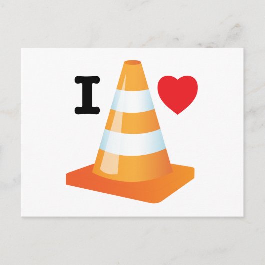 Orange und White Traffic Cones Postcard Postkarte (Vorderseite)