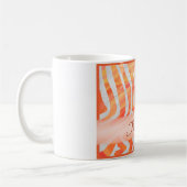 Orange und White Zebra Muster Vielen Dank Kaffeetasse (Links)