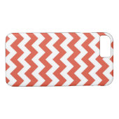 Orange und White Zigzag Case-Mate iPhone Hülle (Rückseite (Horizontal))