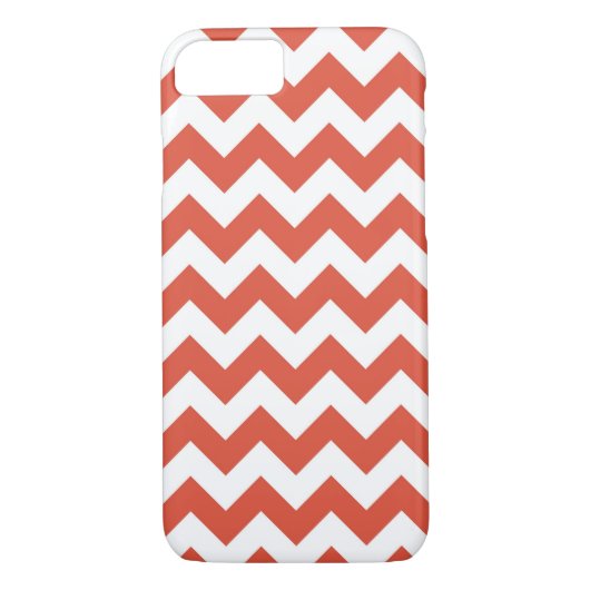 Orange und White Zigzag Case-Mate iPhone Hülle (Rückseite)
