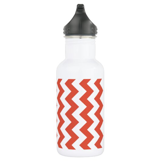 Orange und White Zigzag Edelstahlflasche (Rechts)