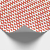 Orange und White Zigzag Geschenkpapier (Ecke)