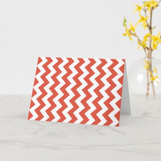 Orange und White Zigzag Karte (Gelbe Blume)