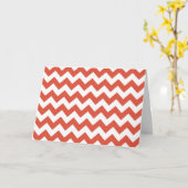 Orange und White Zigzag Karte (Gelbe Blume)