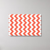 Orange und White Zigzag Leinwanddruck (Vorderseite)