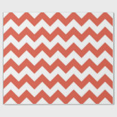 Orange und White Zigzag Packpapier (Flach)