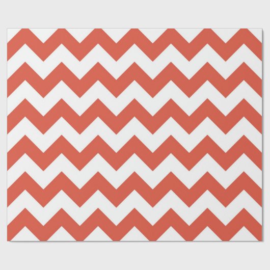 Orange und White Zigzag Packpapier (Flach)