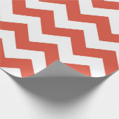 Orange und White Zigzag Packpapier (Ecke)