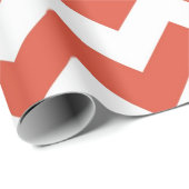 Orange und White Zigzag Packpapier (Rolleneckpunkt)