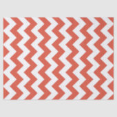 Orange und White Zigzag Tissue Paper Seidenpapier (Vorderseite)
