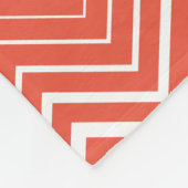 Orange und White Zigzag Zickzack Fleecedecke (Ecke)