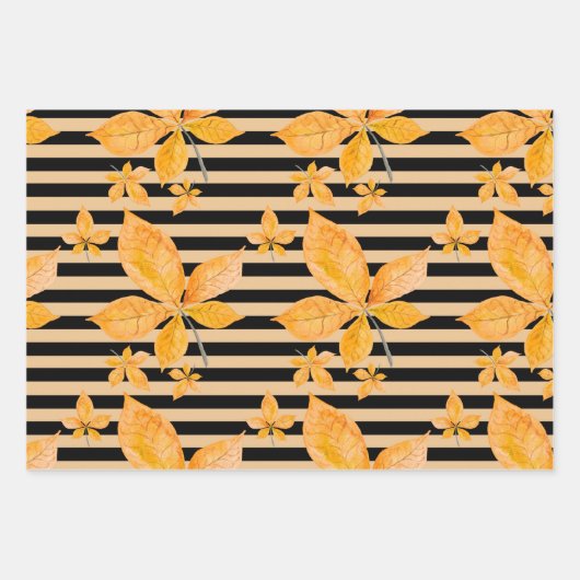 ORANGE- UND YELLOW-AUTUMNSTÜCKE GESCHENKPAPIER SET (Vorderseite 3)