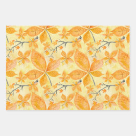 ORANGE- UND YELLOW-AUTUMNSTÜCKE GESCHENKPAPIER SET