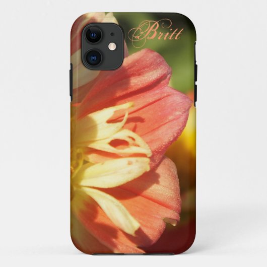 Orange und Yellow Dahlia Blume iPhone 5 Fall Case-Mate iPhone Hülle (Rückseite)