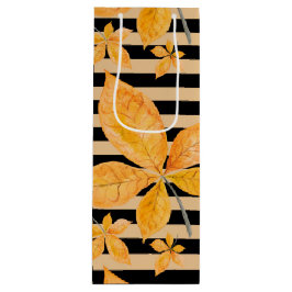 ORANGE- UND YELLOW-HERBSTLAUBE GESCHENKTÜTE FÜR WEINFLASCHEN