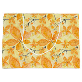 ORANGE- UND YELLOW-HERBSTLAUBE GROßE GESCHENKTÜTE