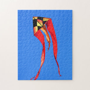Orange und Yellow Kite Jigsaw Puzzle