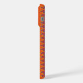 Orange und Zickzack iPhone Hülle (Linke Seite)