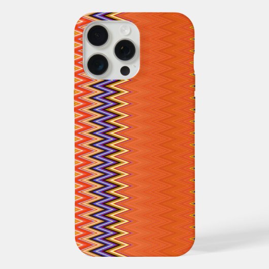 Orange und Zickzack iPhone Hülle (Rückseite)