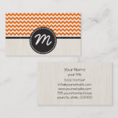 Orange und Zickzack Zigzag Muster 2 Visitenkarte (Vorne/Hinten)