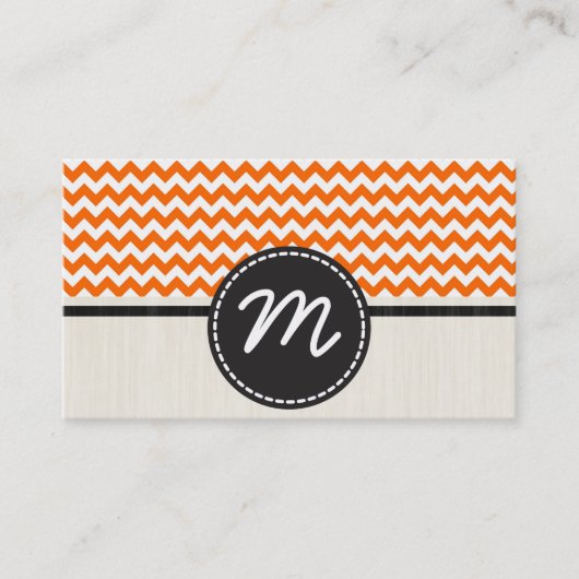 Orange und Zickzack Zigzag Muster 2 Visitenkarte (Vorderseite)