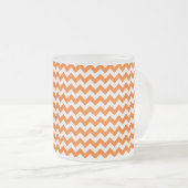 Orange und Zickzack Zigzag Muster Mattglastasse (VorderseiteRechts)