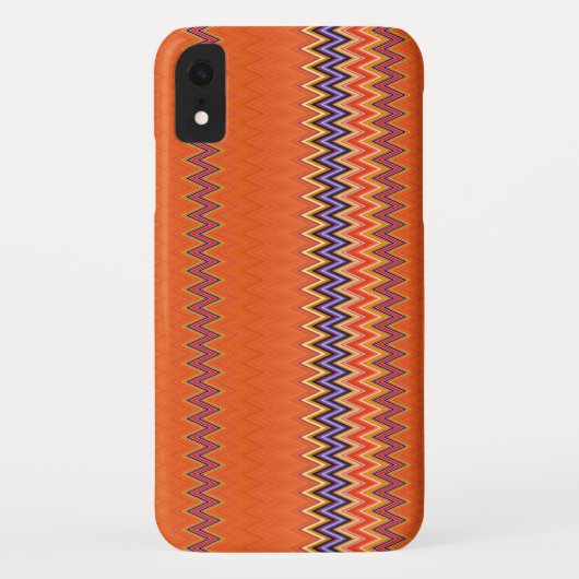 Orange und Zigzag Case-Mate iPhone Hülle (Rückseite)